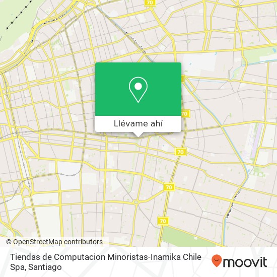Mapa de Tiendas de Computacion Minoristas-Inamika Chile Spa, Avenida Irarrázaval 7750000 Plaza Ñuñoa, Ñuñoa, Región Metropolitana de Santiago