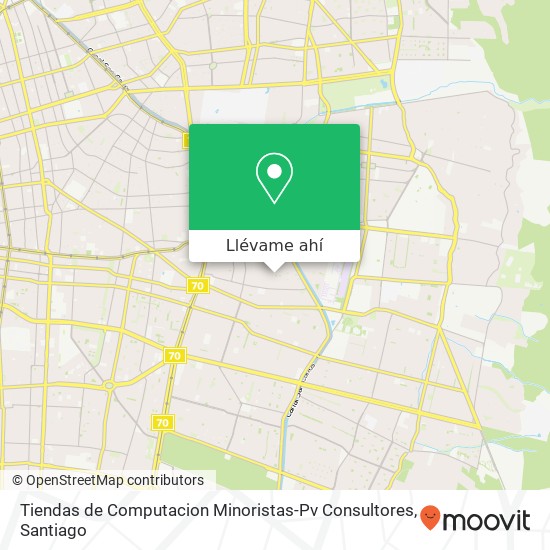 Mapa de Tiendas de Computacion Minoristas-Pv Consultores, Calle Julio Montebruno 620 7850000 La Reina, La Reina, Región Metropolitana de Santiago