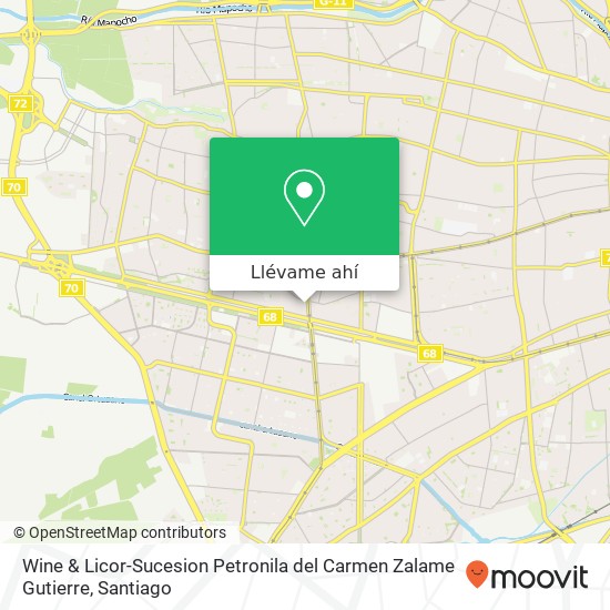 Mapa de Wine & Licor-Sucesion Petronila del Carmen Zalame Gutierre