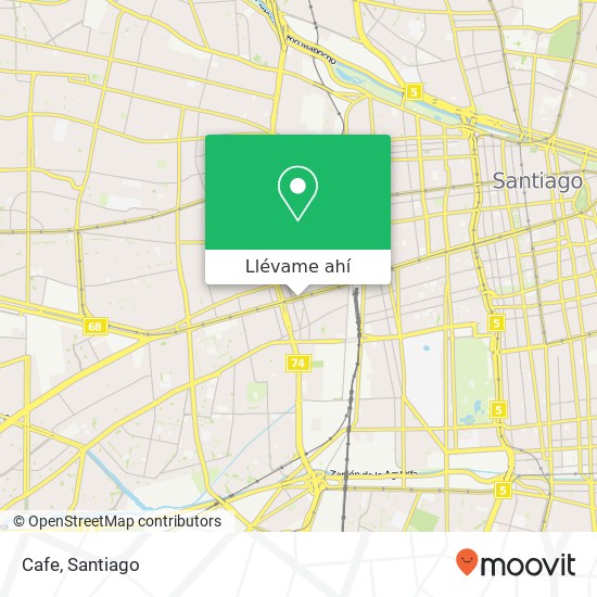 Mapa de Cafe, Avenida Libertador Bernardo O'Higgins 9160000 Estación Central, Estación Central, Región Metropolit