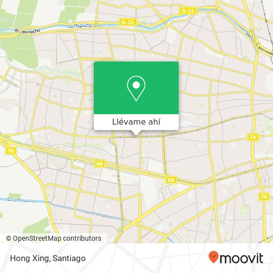 Mapa de Hong Xing, Avenida San Pablo 8980000 Lo Prado, Lo Prado, Región Metropolitana de Santiago