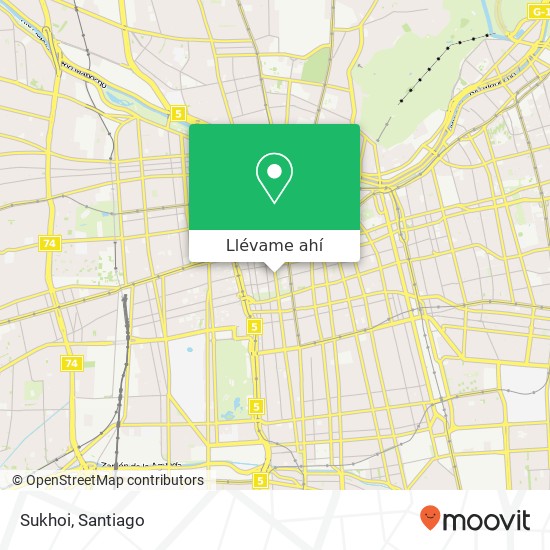 Mapa de Sukhoi, Calle Nataniel Cox 217 8320000 Dieciocho, Santiago, Región Metropolitana de Santiago