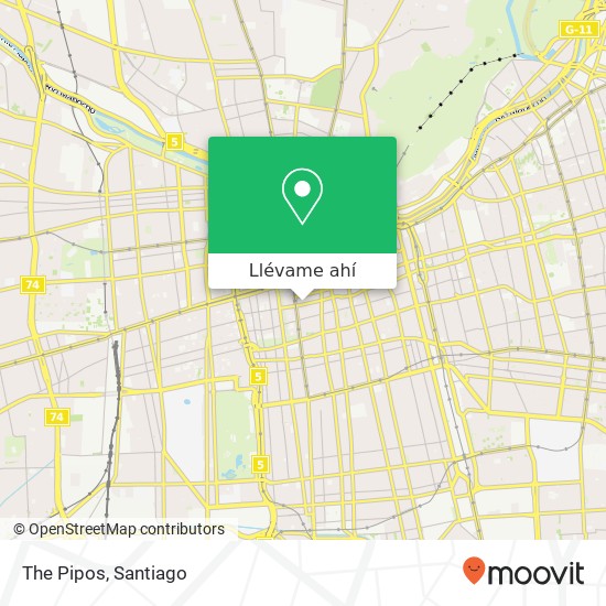 Mapa de The Pipos, Calle Arturo Prat 175 8320000 San Diego, Santiago, Región Metropolitana de Santiago