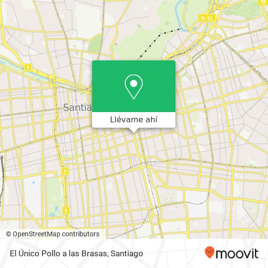 Mapa de El Único Pollo a las Brasas, Avenida Vicuña Mackenna 322 7500000 Providencia, Providencia, Región Metropolitana de Santiago