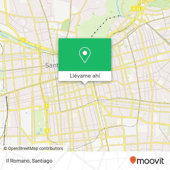 Mapa de Il Romano, Avenida Portugal 378 8320000 Lira, Santiago, Región Metropolitana de Santiago