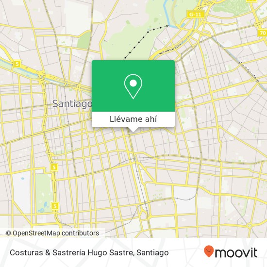 Mapa de Costuras & Sastrería Hugo Sastre, Avenida Seminario 485 7500000 Bustamante, Providencia, Región Metropolitana de Santiago
