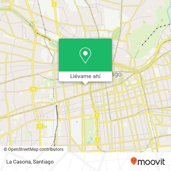 Mapa de La Casona, Calle Moneda 1885 8320000 Brasil, Santiago, Región Metropolitana de Santiago