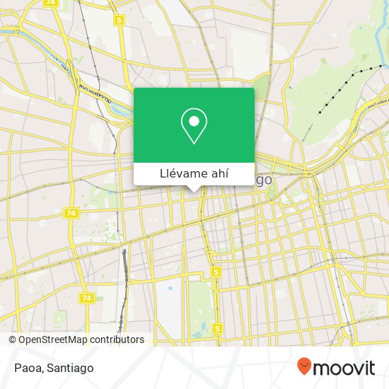 Mapa de Paoa, Calle Almirante Barroso 8320000 Brasil, Santiago, Región Metropolitana de Santiago