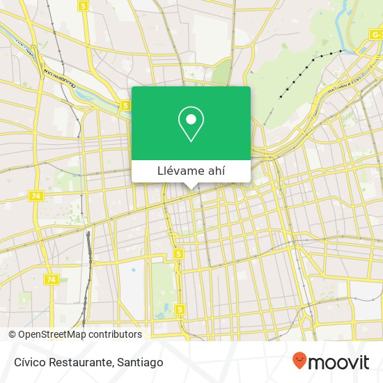 Mapa de Cívico Restaurante, 8320000 Centro Cívico, Santiago, Región Metropolitana de Santiago