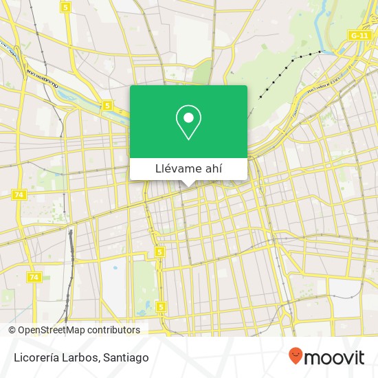 Mapa de Licorería Larbos, Avenida Libertador Bernardo O'Higgins 949 8320000 Centro Histórico, Santiago, Región Metropolitana