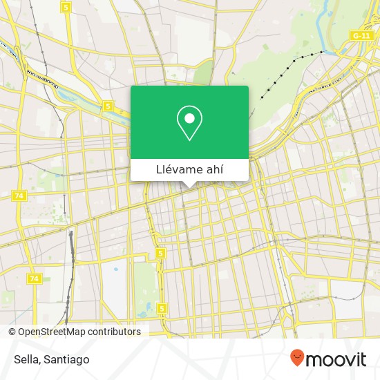 Mapa de Sella, Avenida Libertador Bernardo O'Higgins 949 8320000 Centro Histórico, Santiago, Región Metropolitana