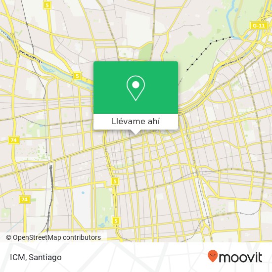 Mapa de ICM, Avenida Libertador Bernardo O'Higgins 949 8320000 Centro Histórico, Santiago, Región Metropolitana