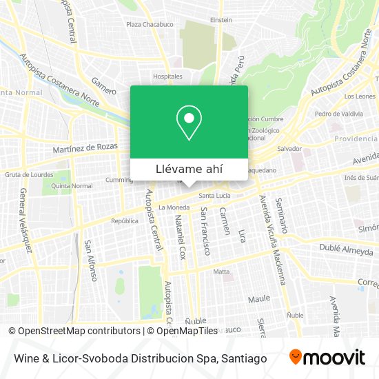 Mapa de Wine & Licor-Svoboda Distribucion Spa