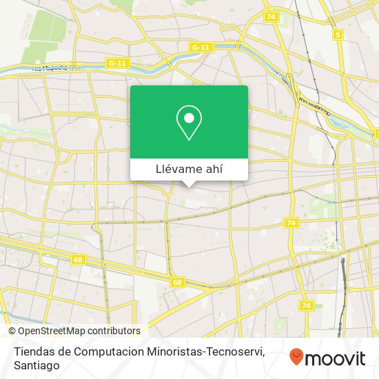 Mapa de Tiendas de Computacion Minoristas-Tecnoservi, Calle Los Cipreses 8980000 Lo Prado, Lo Prado, Región Metropolitana de Santiago