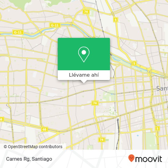 Mapa de Carnes Rg, Calle Martínez de Rozas 4502 8500000 Quinta Normal, Quinta Normal, Región Metropolitana de Santiago