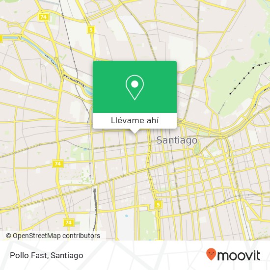 Mapa de Pollo Fast, Calle Rosas 8320000 Santiago, Santiago, Región Metropolitana de Santiago
