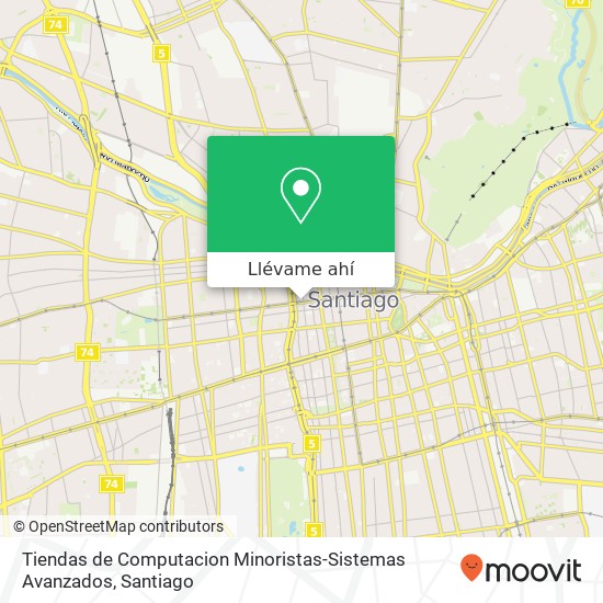 Mapa de Tiendas de Computacion Minoristas-Sistemas Avanzados, Calle Catedral 8320000 Centro Histórico, Santiago, Región Metropolitana de Santiago