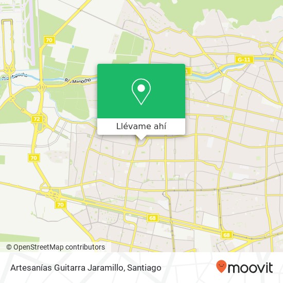 Mapa de Artesanías Guitarra Jaramillo, Pasaje Mostar 8750 9020000 Pudahuel, Pudahuel, Región Metropolitana de Santiago