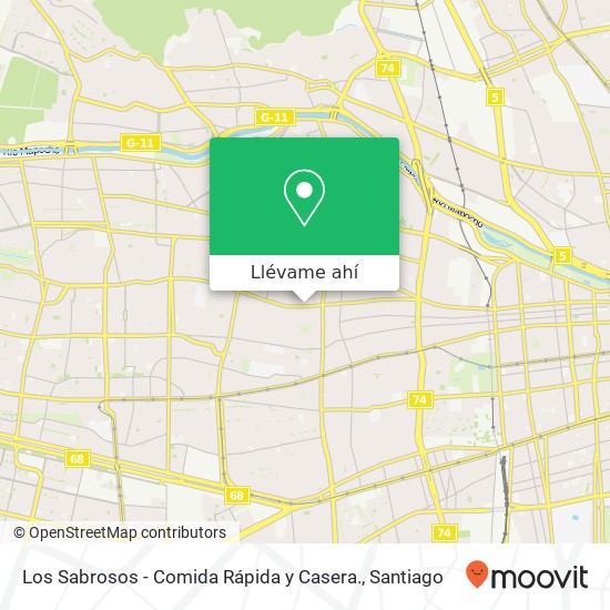 Mapa de Los Sabrosos - Comida Rápida y Casera., Calle Molina Lavin 8500000 Quinta Normal, Quinta Normal, Región Metropolitana de Santiago