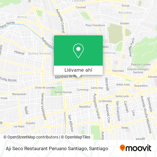 Mapa de Aji Seco Restaurant Peruano Santiago