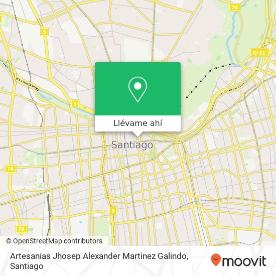 Mapa de Artesanías Jhosep Alexander Martinez Galindo, Calle Santo Domingo 784 8320000 Centro Histórico, Santiago, Región Metropolitana de Santiago