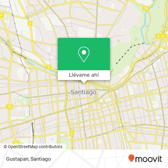 Mapa de Gustapan, Paseo 21 de Mayo 8320000 Centro Histórico, Santiago, Región Metropolitana de Santiago