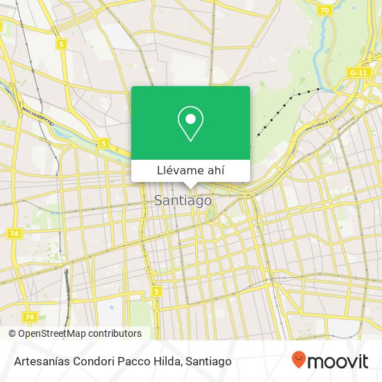 Mapa de Artesanías Condori Pacco Hilda, Calle Santo Domingo 784 8320000 Centro Histórico, Santiago, Región Metropolitana de Santiago