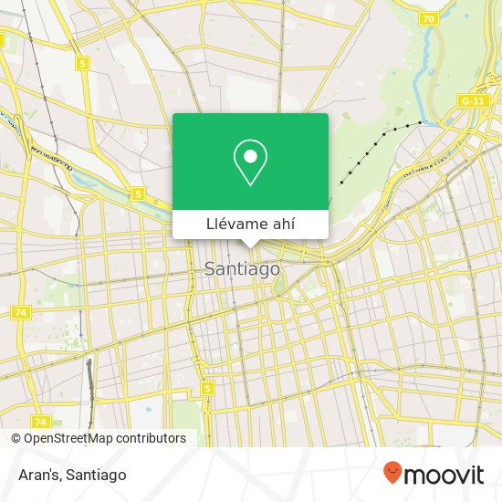 Mapa de Aran's, Calle San Antonio 711 8320000 Santiago, Santiago, Región Metropolitana de Santiago