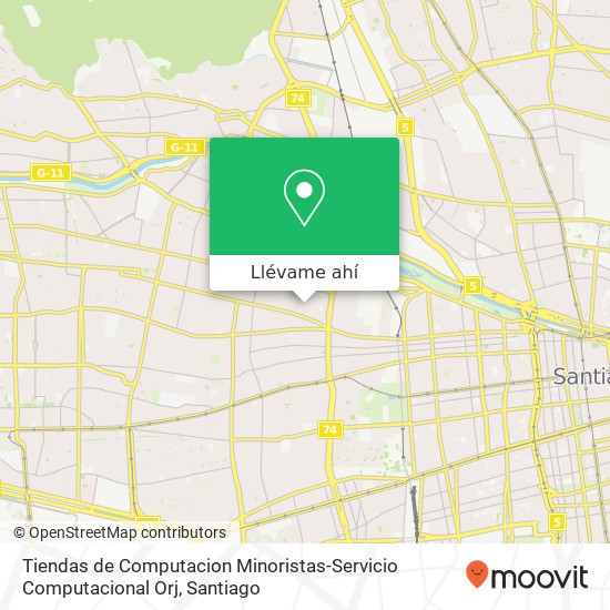 Mapa de Tiendas de Computacion Minoristas-Servicio Computacional Orj, Calle La Plata 1715 8500000 Quinta Normal, Quinta Normal, Región Metropolitana de Santiago