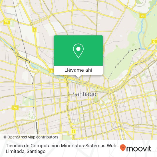 Mapa de Tiendas de Computacion Minoristas-Sistemas Web Limitada, Calle General Prieto 1050 8380000 Lo Saez, Independencia, Región Metropolitana de Santiago