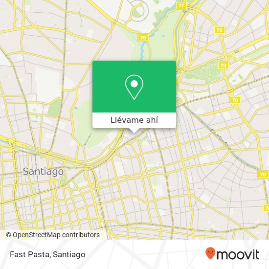 Mapa de Fast Pasta, Calle Cirujano Guzmán 7500000 Tajamar, Providencia, Región Metropolitana de Santiago