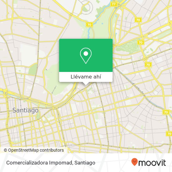 Mapa de Comercializadora Impomad, Calle Antonio Bellet 90 7500000 Tajamar, Providencia, Región Metropolitana de Santiago