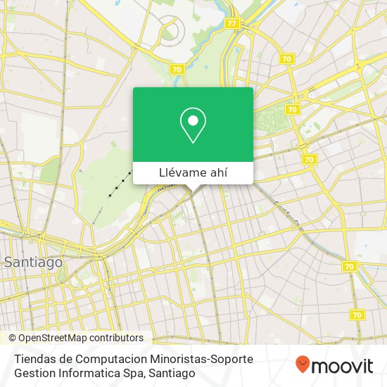 Mapa de Tiendas de Computacion Minoristas-Soporte Gestion Informatica Spa, Avenida Nueva Providencia 2060 7500000 Los Leones, Providencia, Región Metropolitana de Santiago