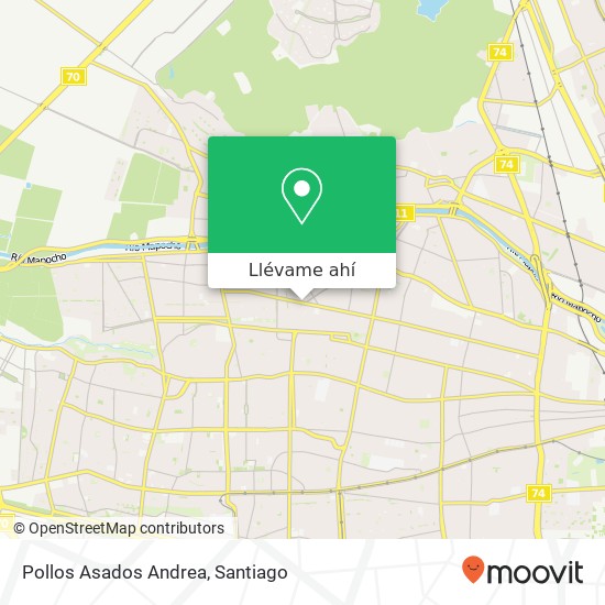 Mapa de Pollos Asados Andrea, Avenida Salvador Gutiérrez 9080000 Cerro Navia, Cerro Navia, Región Metropolitana de Santiago