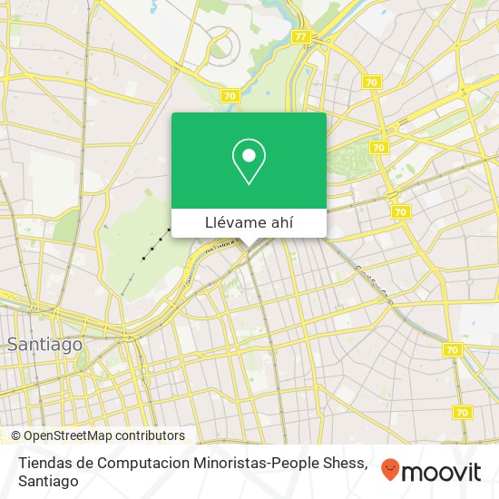 Mapa de Tiendas de Computacion Minoristas-People Shess, Avenida Providencia 2088 7500000 Los Leones, Providencia, Región Metropolitana de Santiago