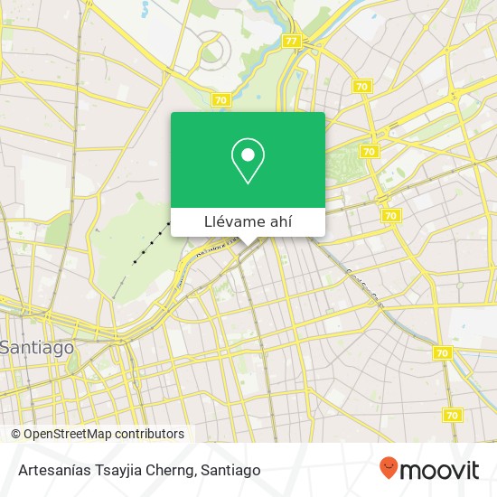 Mapa de Artesanías Tsayjia Cherng, Avenida Providencia 2169 7500000 Los Leones, Providencia, Región Metropolitana de Santiago