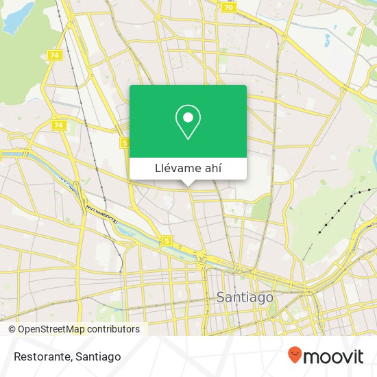 Mapa de Restorante, Avenida Fermín Vivaceta 1364 8380000 Independencia, Independencia, Región Metropolitana de Santiago