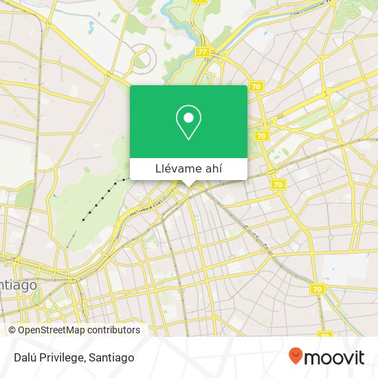Mapa de Dalú Privilege, Avenida Vitacura 7500000 Tajamar, Providencia, Región Metropolitana de Santiago