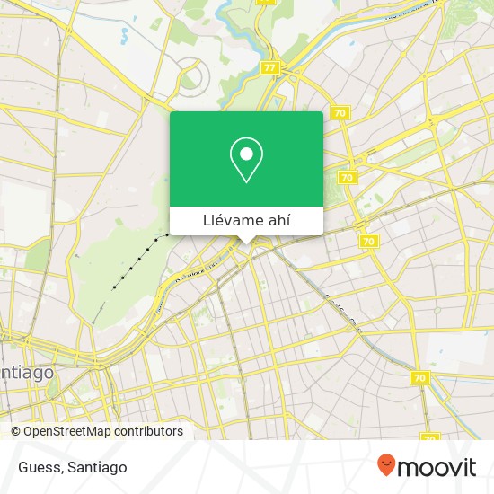 Mapa de Guess, Avenida Vitacura 7500000 Tajamar, Providencia, Región Metropolitana de Santiago