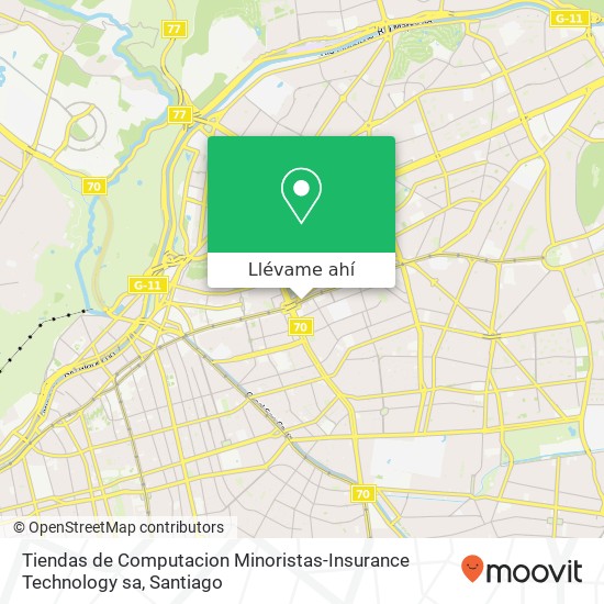 Mapa de Tiendas de Computacion Minoristas-Insurance Technology sa, Avenida Apoquindo 7550000 Las Condes, Las Condes, Región Metropolitana de Santiago