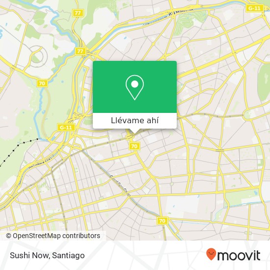 Mapa de Sushi Now, Avenida Apoquindo 7550000 Las Condes, Las Condes, Región Metropolitana de Santiago