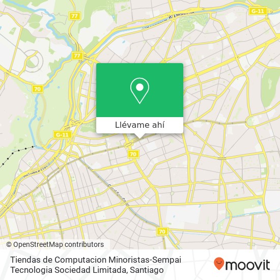 Mapa de Tiendas de Computacion Minoristas-Sempai Tecnologia Sociedad Limitada, Avenida Apoquindo 7550000 Escuela Militar, Las Condes, Región Metropolitana de Santiago