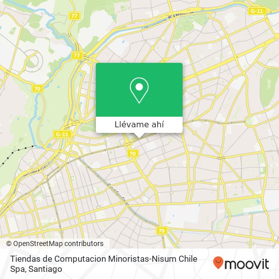 Mapa de Tiendas de Computacion Minoristas-Nisum Chile Spa, Avenida Apoquindo 7550000 Escuela Militar, Las Condes, Región Metropolitana de Santiago