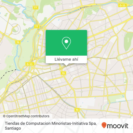 Mapa de Tiendas de Computacion Minoristas-Initiativa Spa, Avenida Apoquindo 7550000 Escuela Militar, Las Condes, Región Metropolitana de Santiago