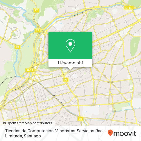 Mapa de Tiendas de Computacion Minoristas-Servicios Rac Limitada, Calle Los Militares 4717 7550000 Escuela Militar, Las Condes, Región Metropolitana de Santiago