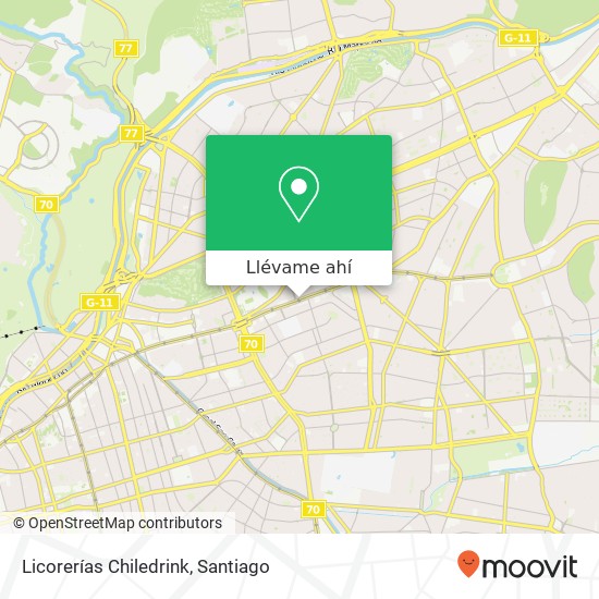 Mapa de Licorerías Chiledrink, Avenida Apoquindo 7550000 Escuela Militar, Las Condes, Región Metropolitana de Santiago