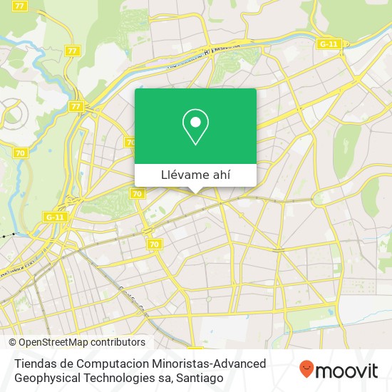 Mapa de Tiendas de Computacion Minoristas-Advanced Geophysical Technologies sa, Calle Badajoz 130 7550000 Escuela Militar, Las Condes, Región Metropolitana de Santiago