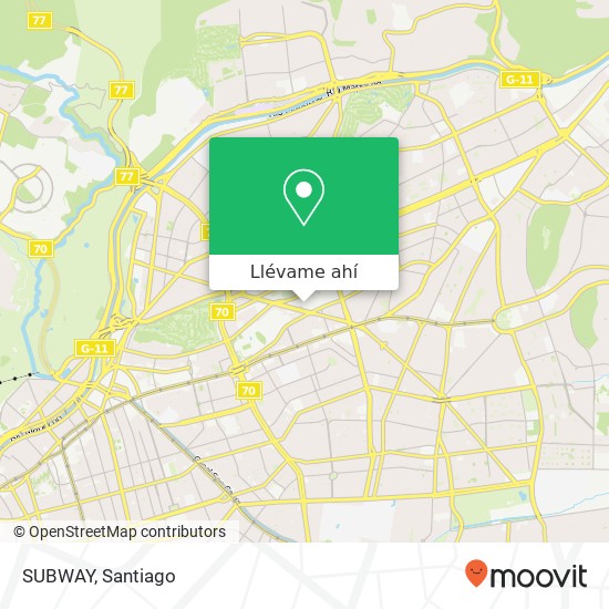 Mapa de SUBWAY, Calle Cerro El Plomo 5630 7550000 Las Condes, Las Condes, Región Metropolitana de Santiago