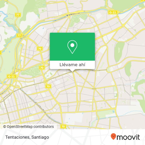 Mapa de Tentaciones, Avenida Manquehue Sur 31 7550000 Las Condes, Las Condes, Región Metropolitana de Santiago