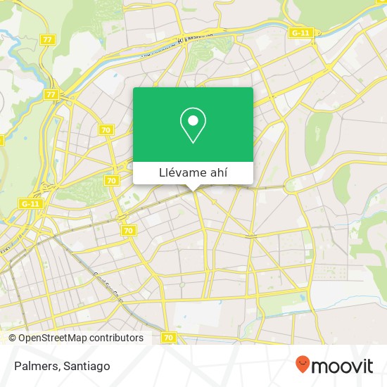 Mapa de Palmers, Avenida Manquehue Sur 31 7550000 Las Condes, Las Condes, Región Metropolitana de Santiago